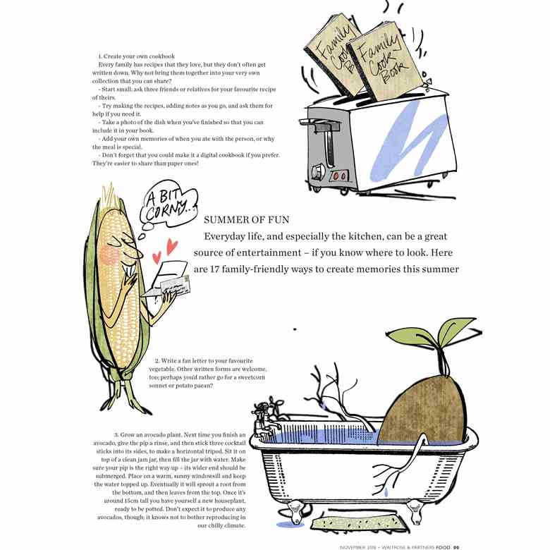 Waitrose Food magazine: 'Summer of Fun' feature, Summer 2020